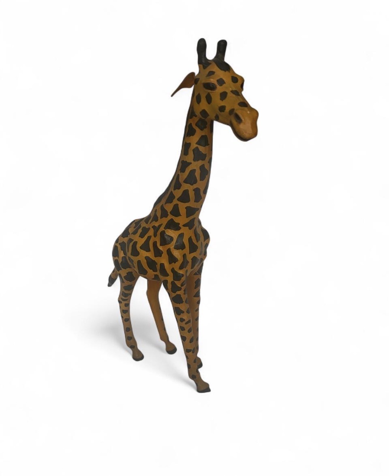 Hand-Painted Vinyl Giraffe Figurine Collectible, Approx. 18 in Tall Vintage 2007