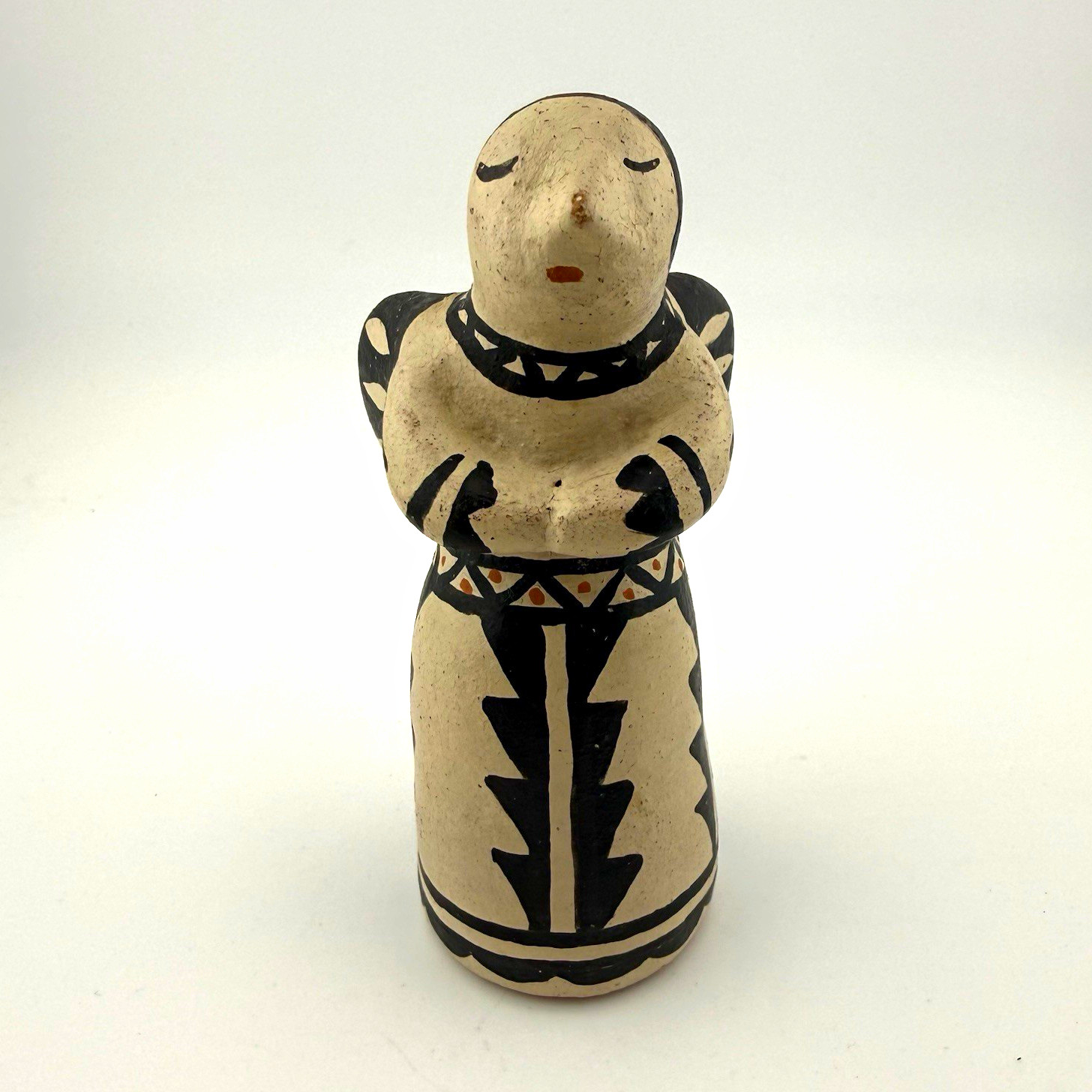 VTG RARE Rita Lewis Cochiti Angel Pueblo Pottery Signed 4” Native American