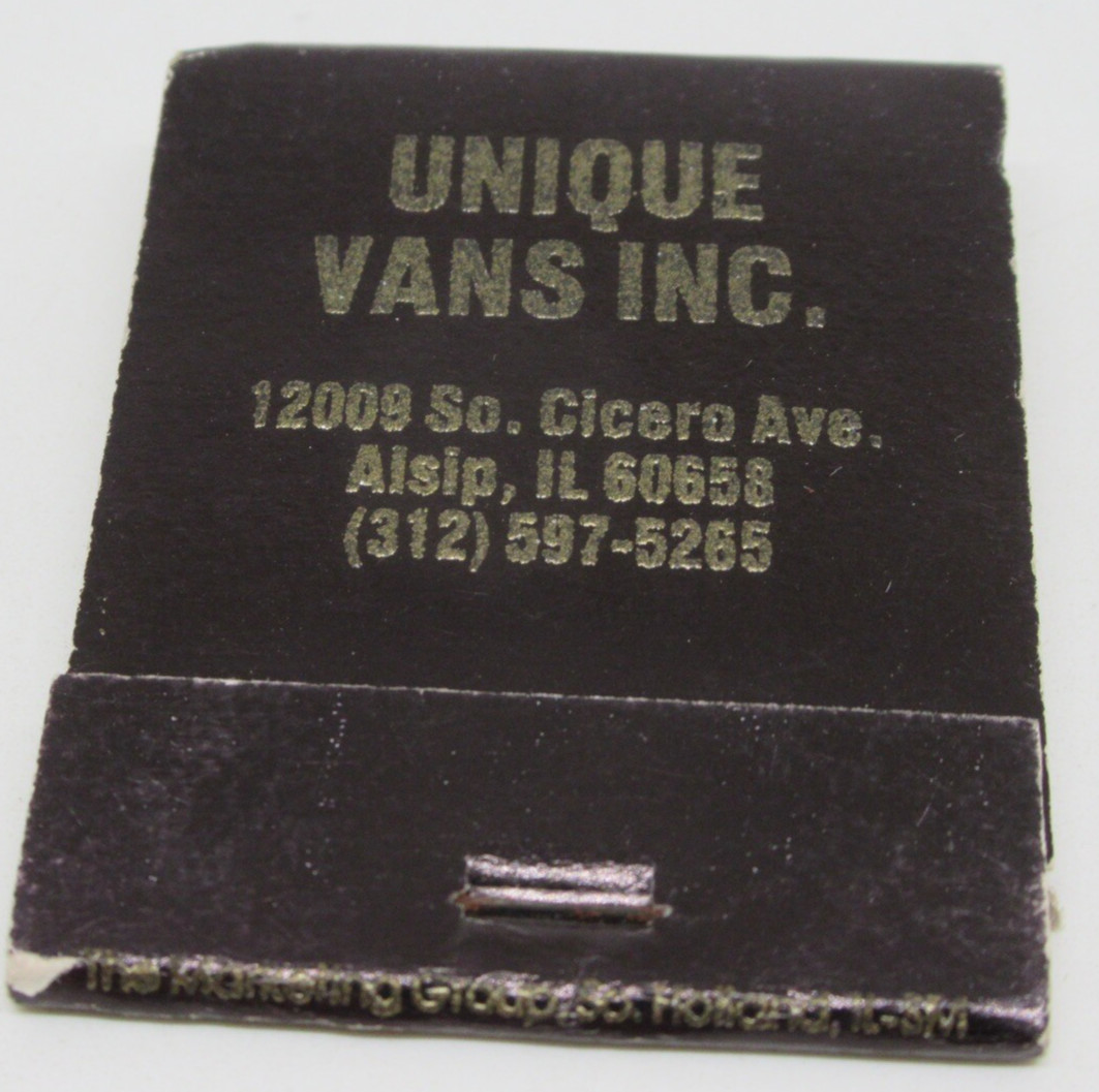 Unique Vans CHICAGO Alsip Illinois 12009 S. Cicero Avenue FULL Matchbook