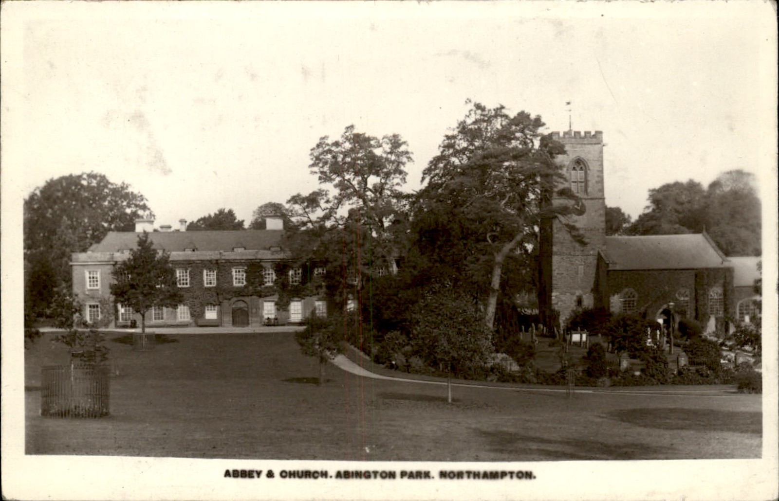 Northampton Northamptonshire Abbey & Church c1900s-10s Real Photo Postcard
