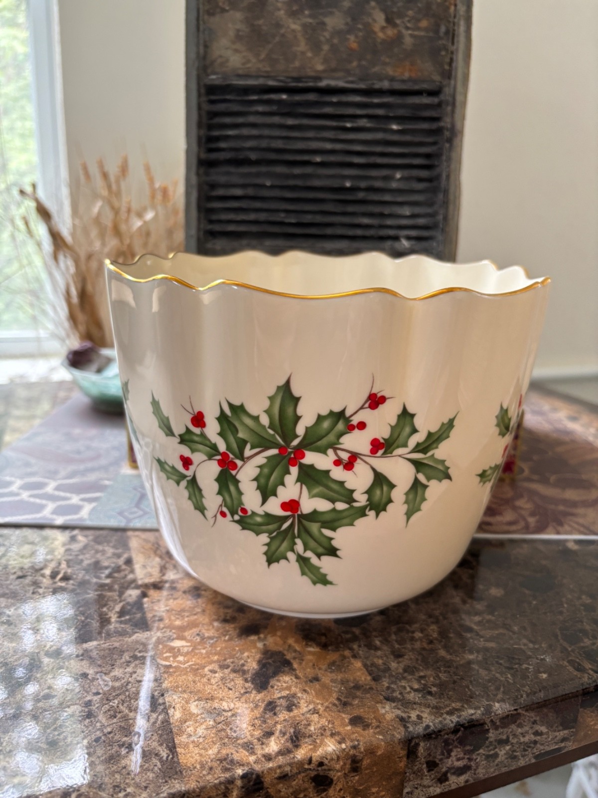 NEW Lenox Holiday Cachepot - Beautiful ~ for floral, candy, or many other uses