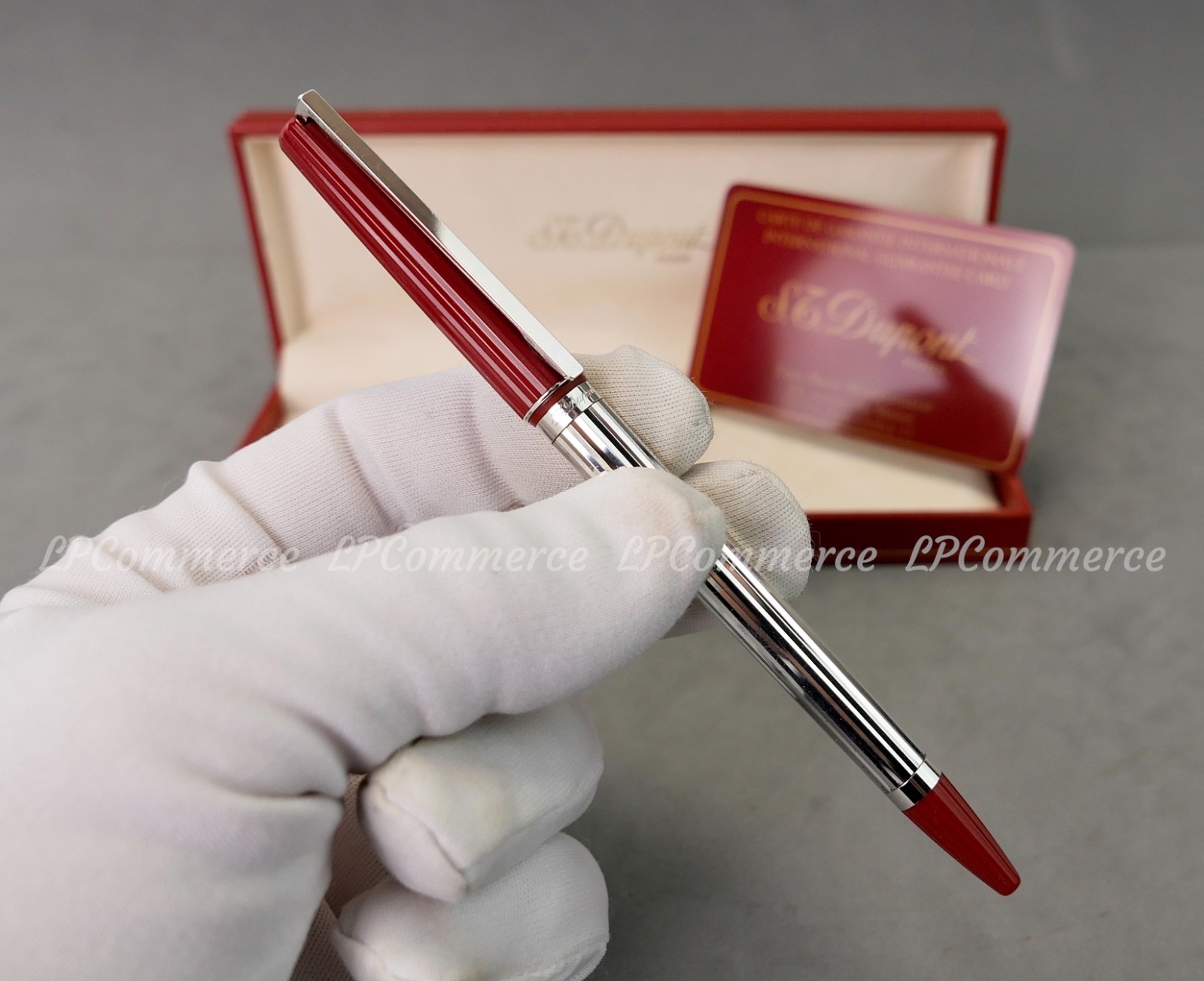 S.T. Ballpoint Pen Dupont silver plate Saint Germain ballpoint pen slim