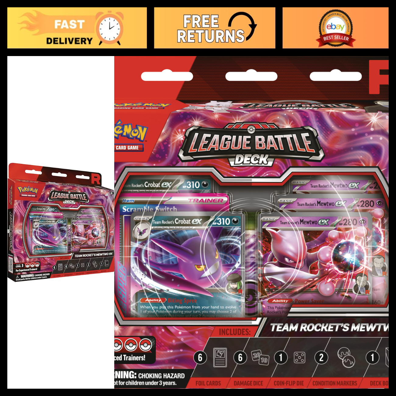 Pokémon TCG: Team Rocket’s Mewtwo ex League Battle Deck