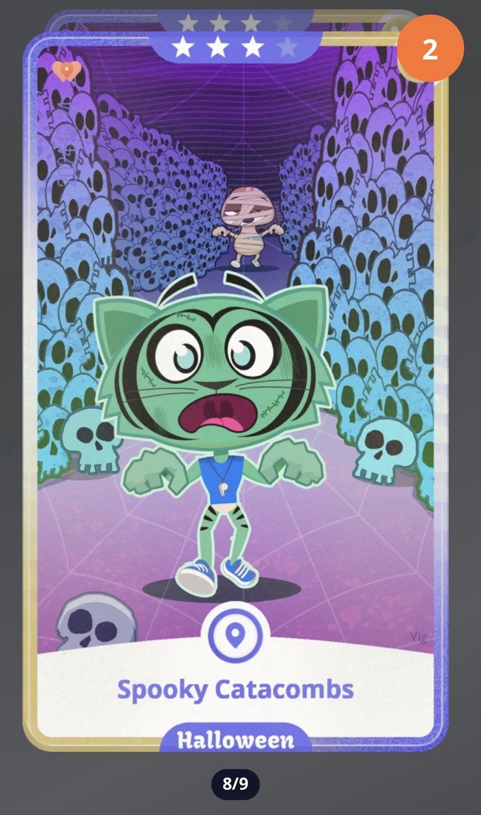 WeWard Halloween card 8 - Spooky Catacombs/WeWard carte Halloween 8