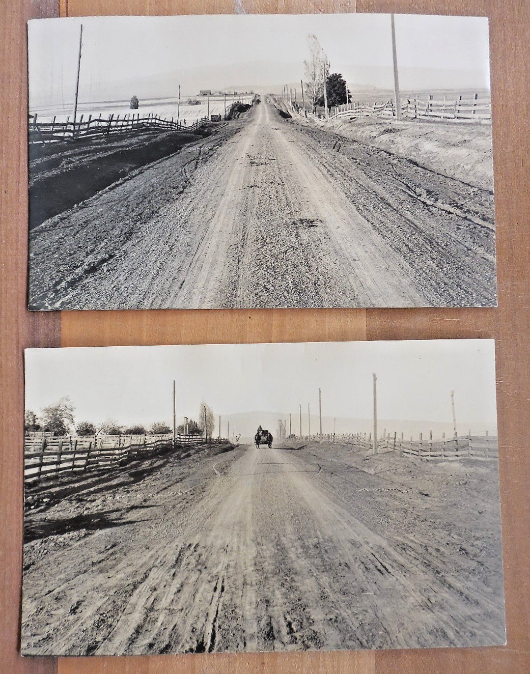 2 Goldendale Washington Dirt Road 1913 Real Photo Postcard RPPC