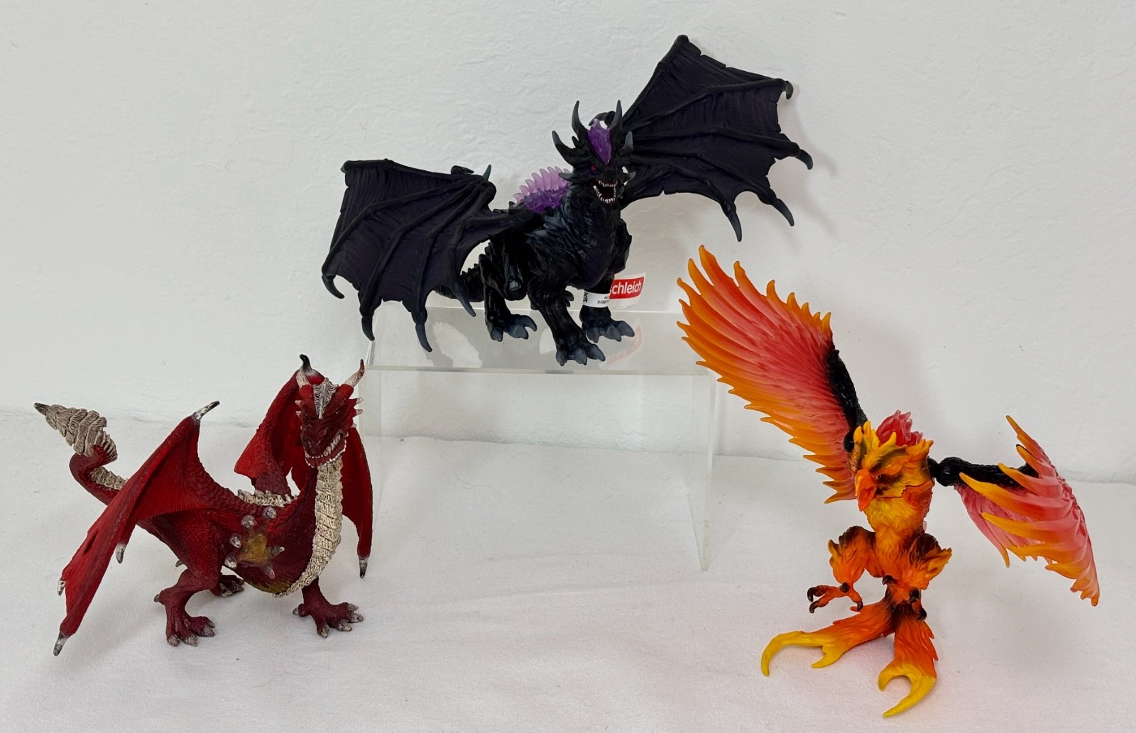 3 PC SCHLEICH ELDRADOR CREATURES FIRE EAGLE * RED DRAGON * SHADOW DRAGON