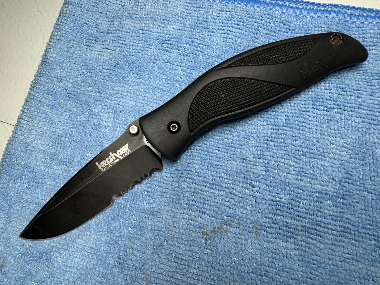 Kershaw Ken Onion 1550ST Blackout Combo Serrated Blade Knife