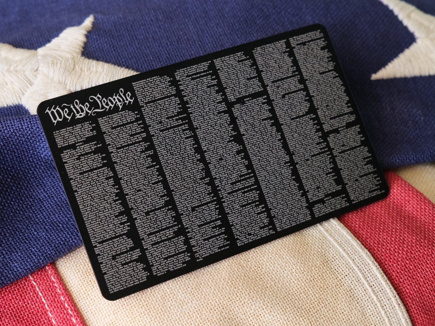 Constitution Card - Wallet Sized Pocket Constitution + Amendments, We the People