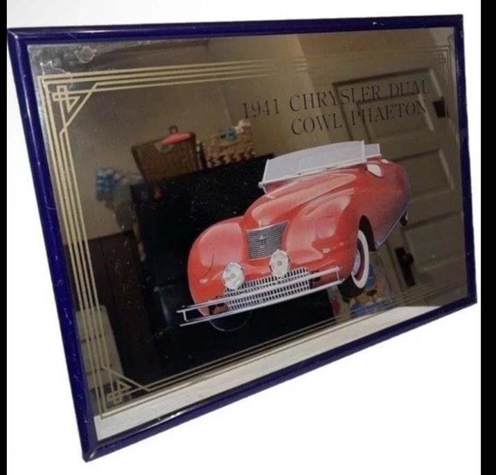 Fun Vintage 1941 Chrysler Dual Cowl Phaeton  Framed Mirror Wall Art 