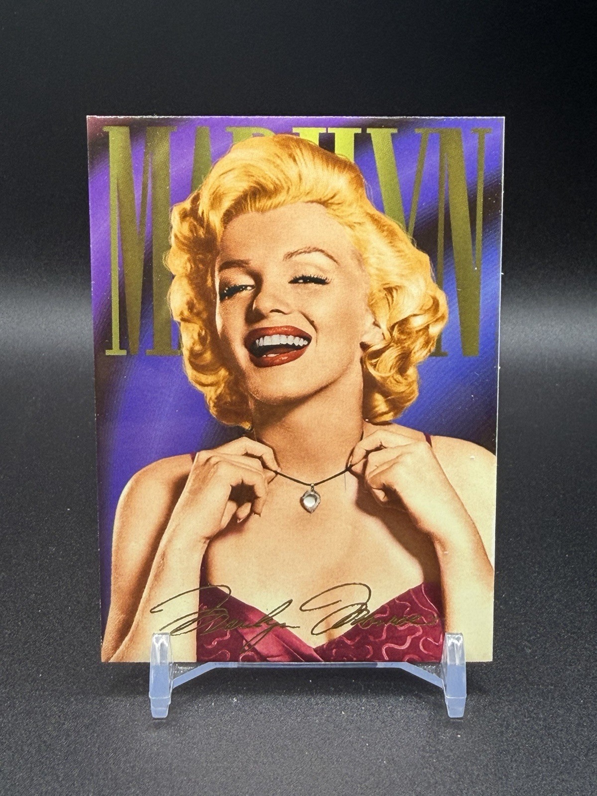 1993 Sports Time MARILYN MONROE #1-D Diamond Necklace Card (NO DIAMOND)