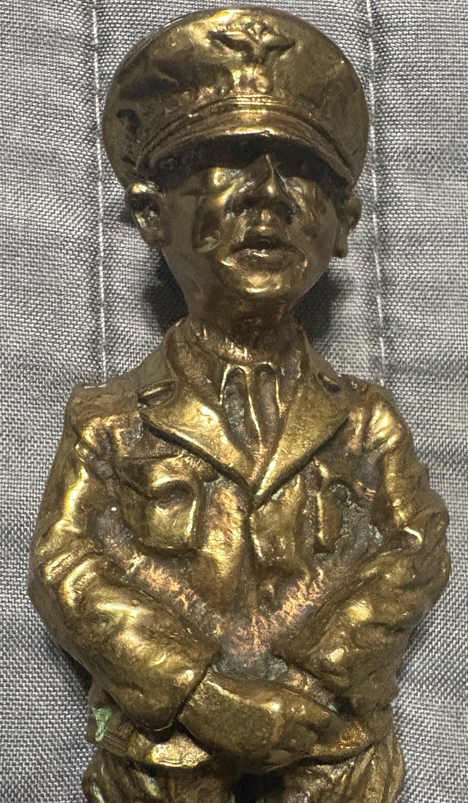Rare Vintage Small Brass Figurine of Adolph Hilter