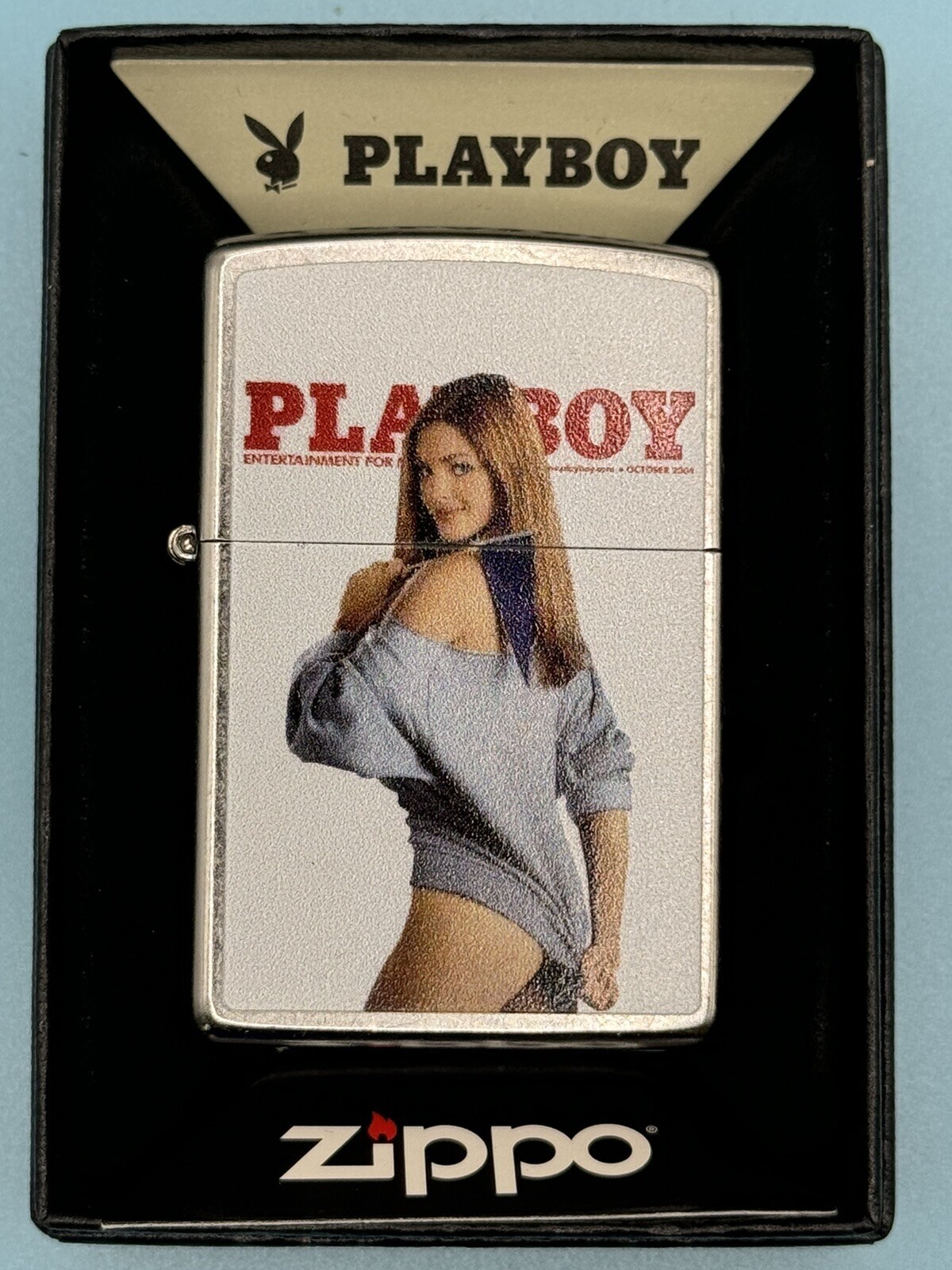 Playboy Magazine Cover Vintage October 2004 Zippo Lighter NEW Rare Pinup