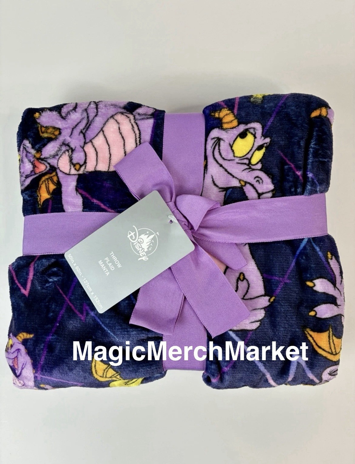 2026 Disney Parks WDW Epcot Figment 50x60 Soft Throw Blanket