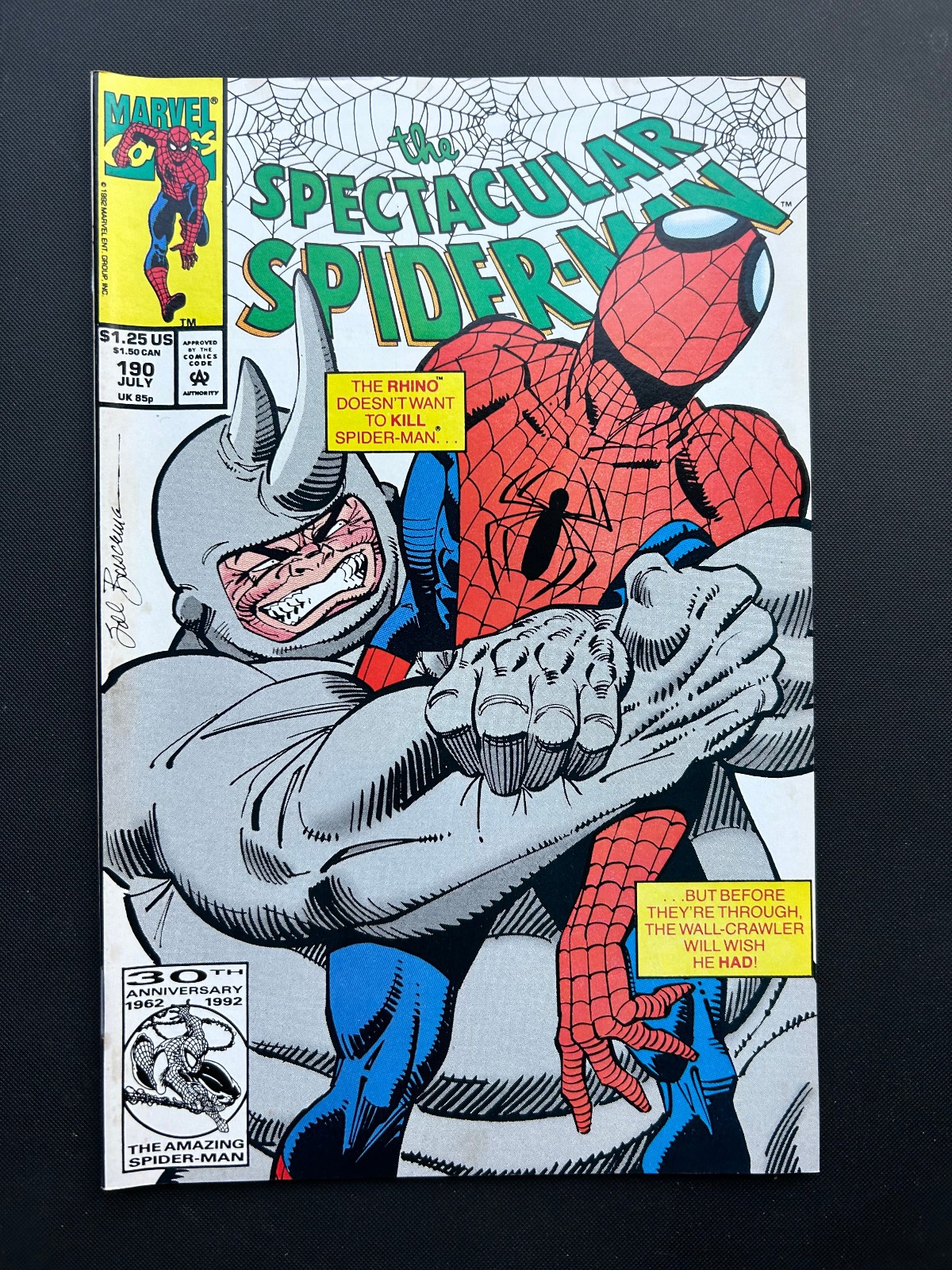 1992 Marvel Comics The Spectacular Spider-Man #190