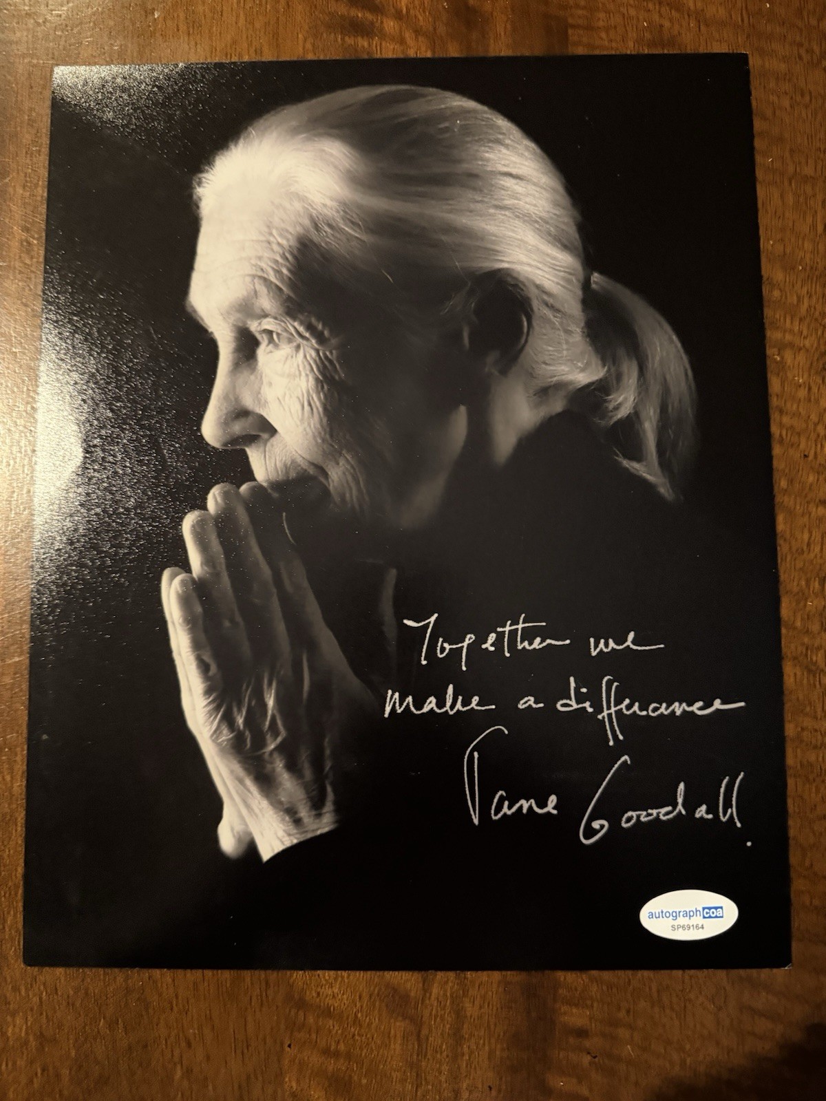 JANE GOODALL HAND SIGNED IN PERSON AUTOGRAPHED 8X10 RARE CONTENT ACOA COA d.2025