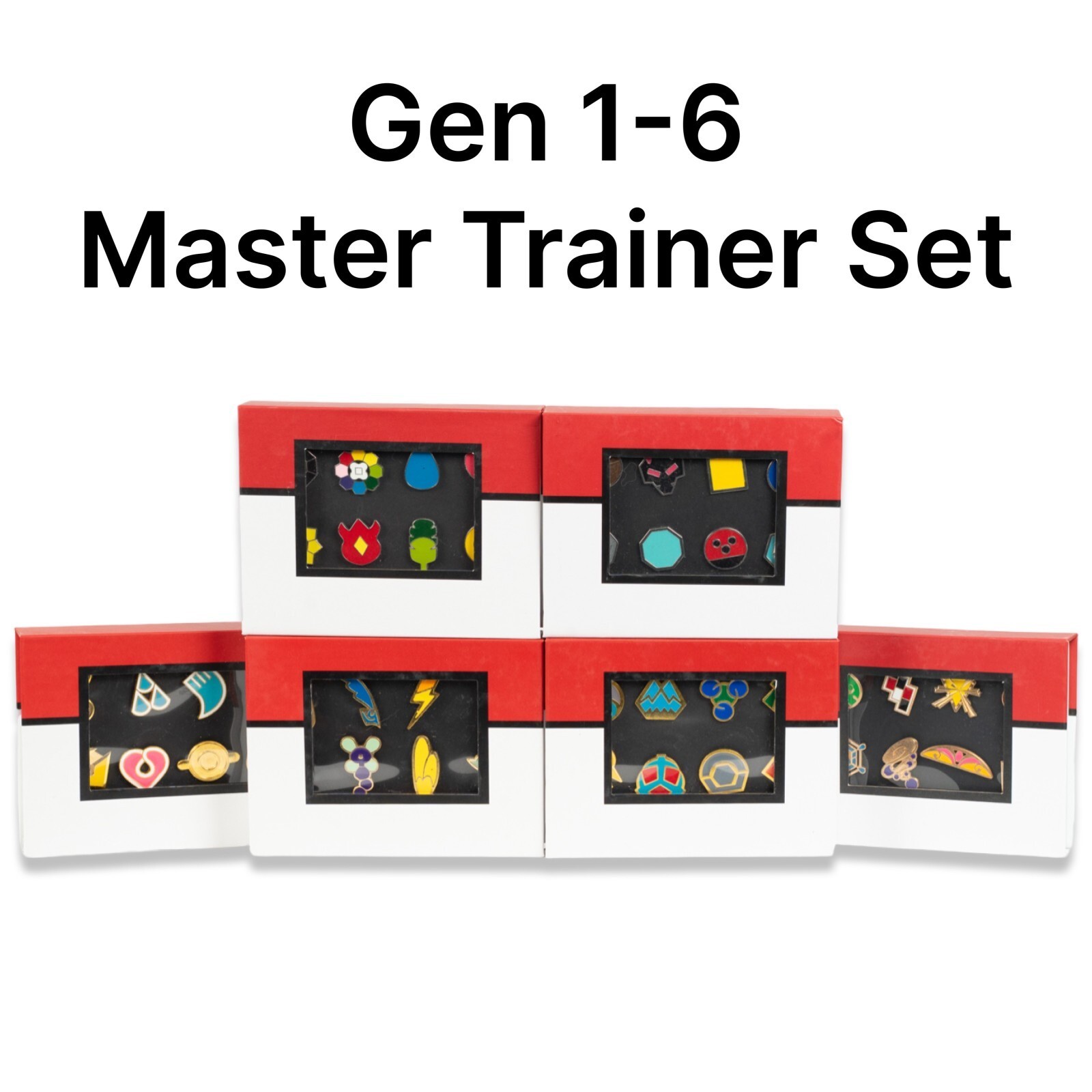 Pokemon Cartoon Anime All 8 Kanto Gym Badges Gen. 1-6 for Cosplay
