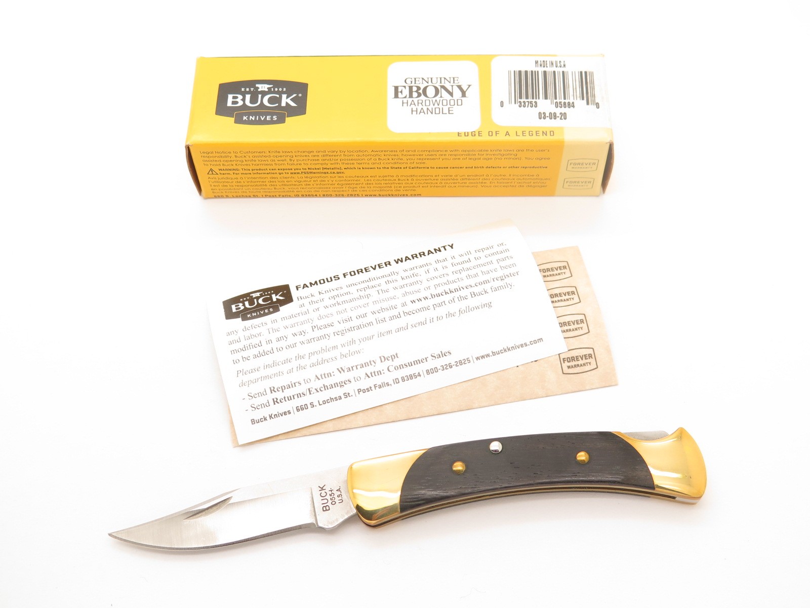 2019 Buck 055BRS Ebony Lockback Pocket Knife The 55 Mini 110 Folding Hunter 2019 Buck 055BRS Ebony Lockback Pocket Knife The 55 Mini 110 Folding Hunter