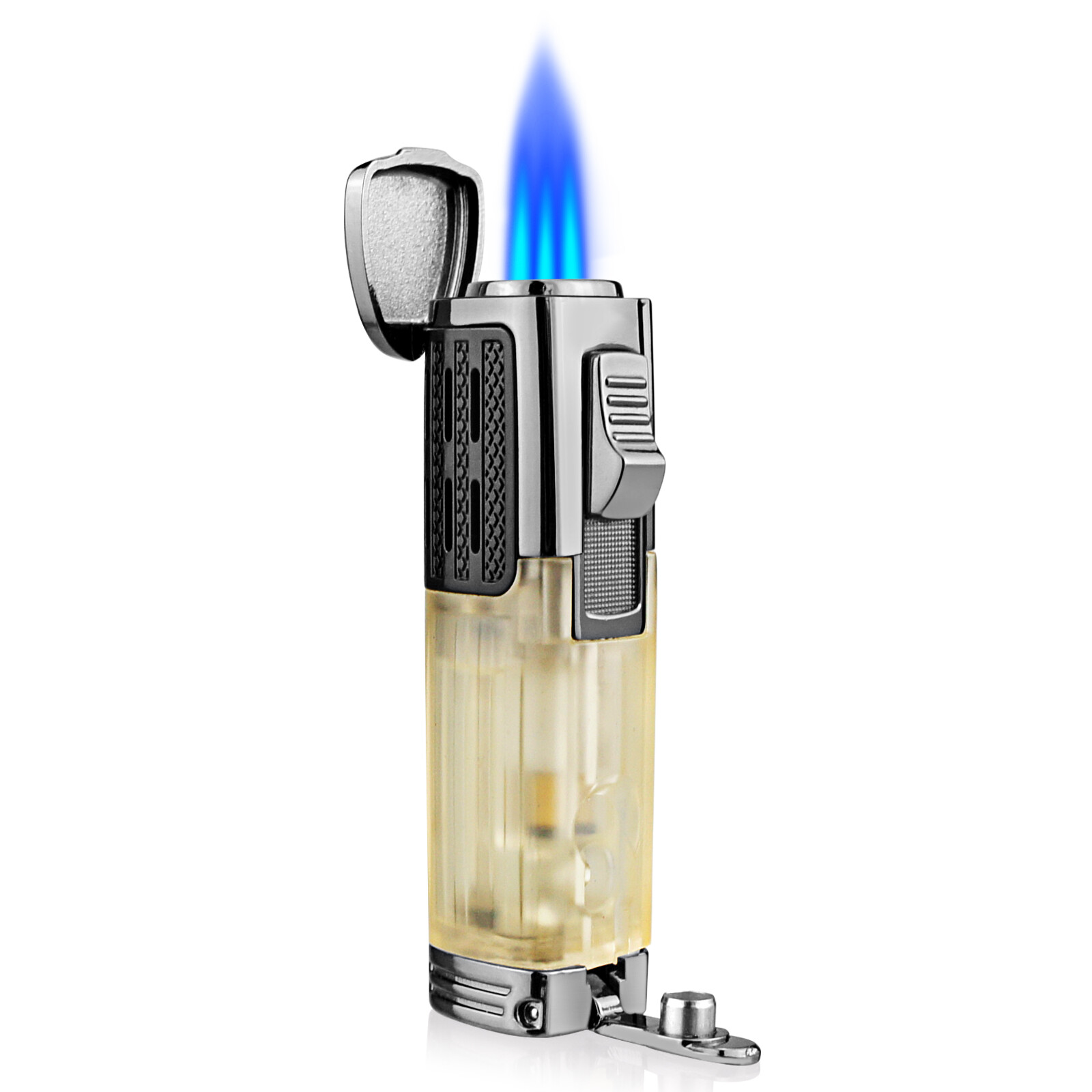3 Jet Flame Cigar Lighter Honst Torch Lighter with Cigar Punch Windproof Triple