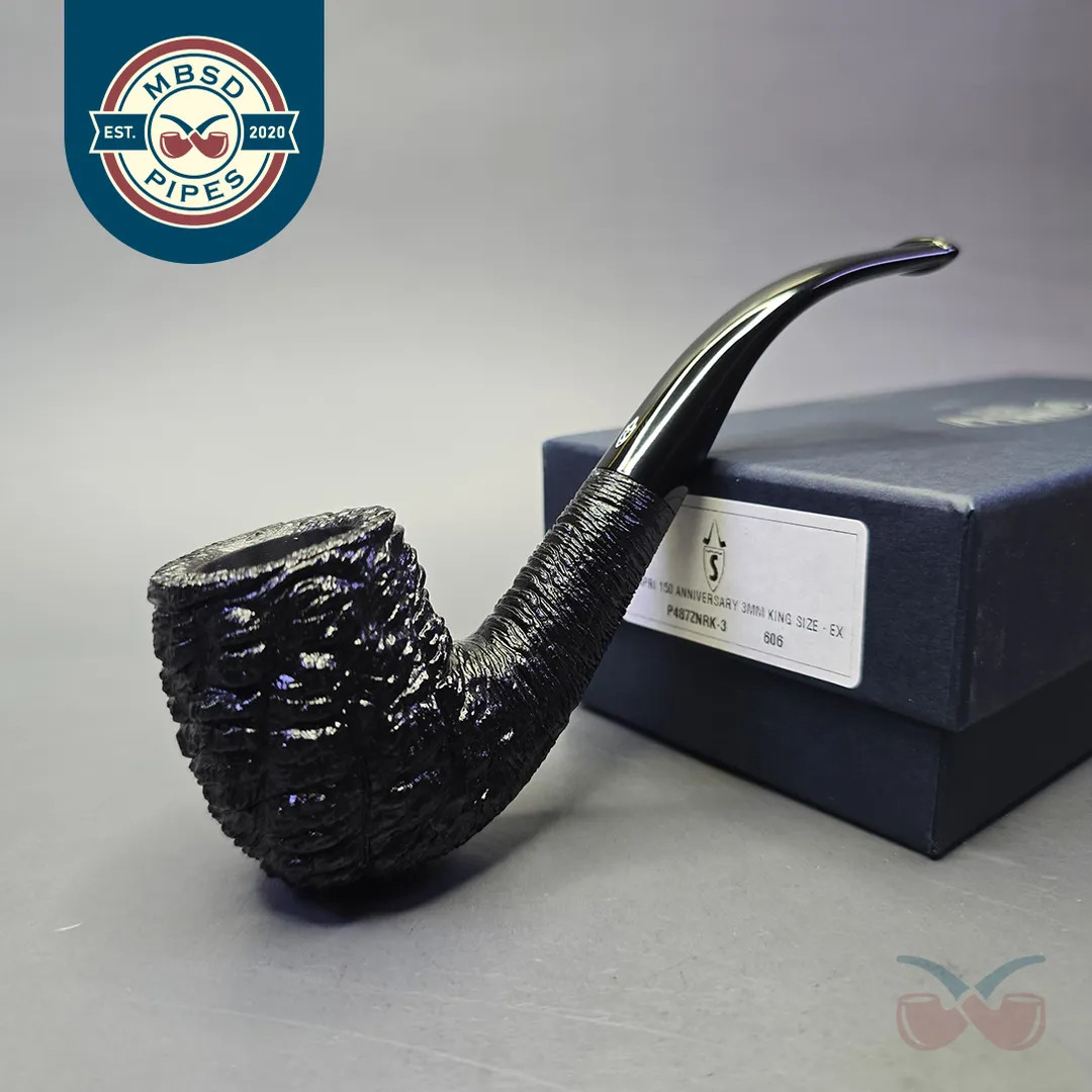 Savinelli 150th Anniversary Capri Root Briar 606 KS Rusticated Briar Pipe, New