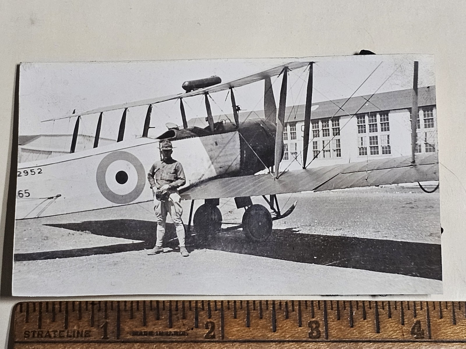 L1919 Penn Field Avro 504K AS-62952 Lt Col Rhinehardt Crash WWI Original Photo