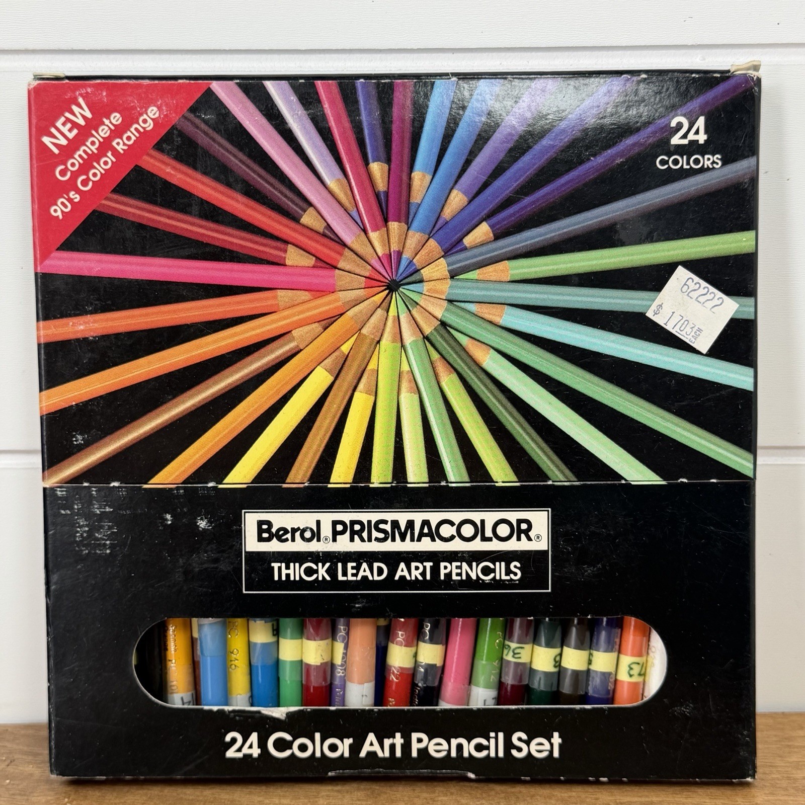 Rare 1990’s Prismacolor 24 Color Range Professional Thick Lead Berol Art Pencils