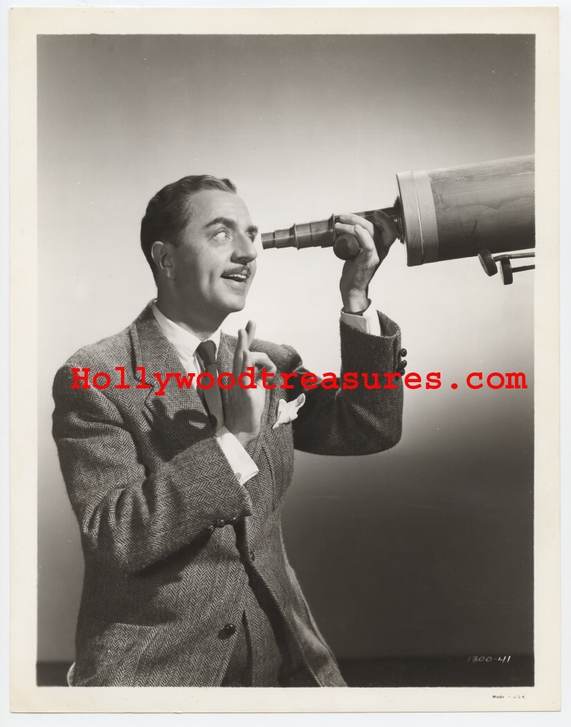 William Powell~W/ Telescope~Portrait~Original Vintage~From Period~ Photo