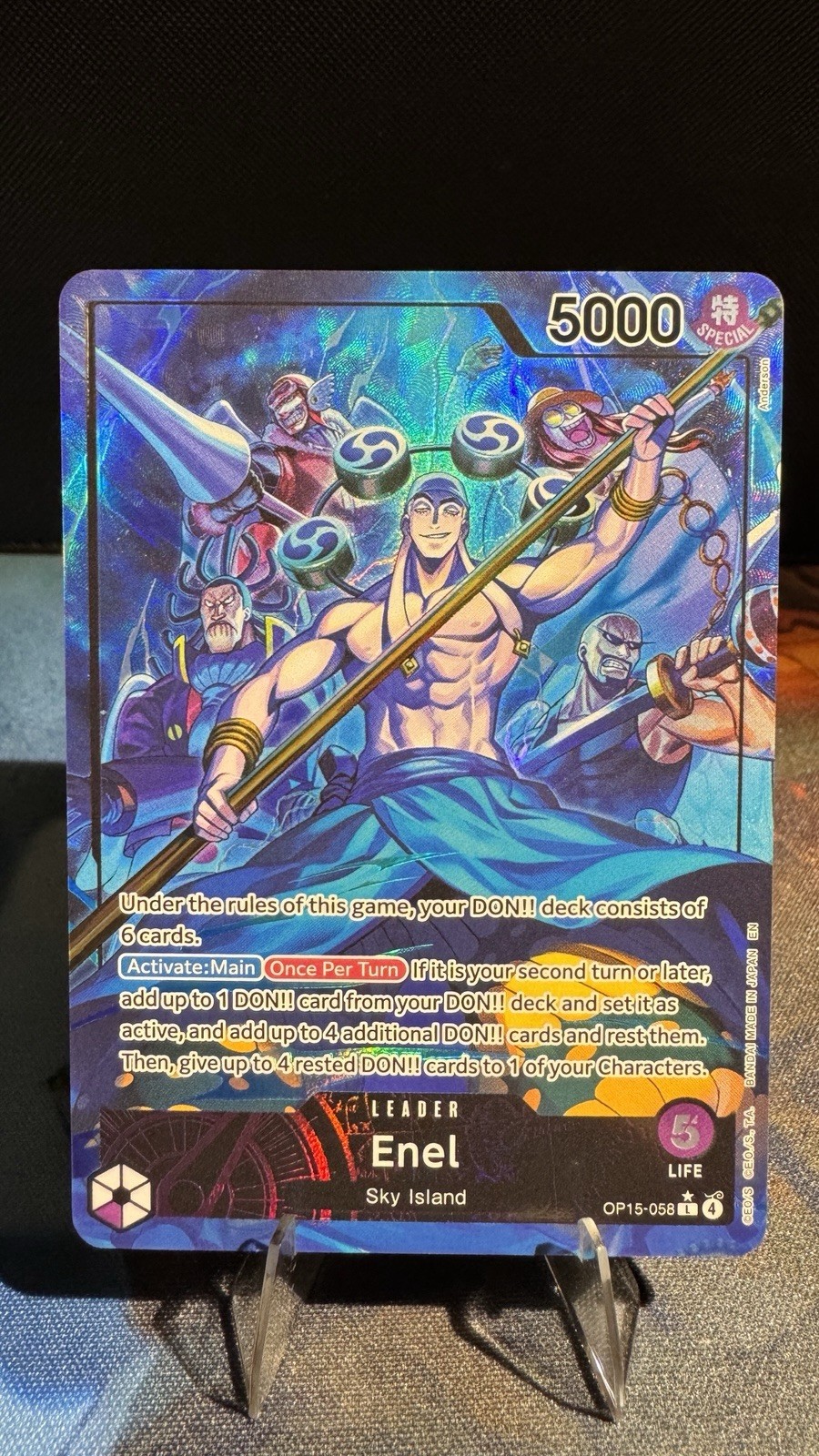 Enel (Alternate Art) OP15-058 Leader NM Adventure On Kami\'s Island One Piece TCG