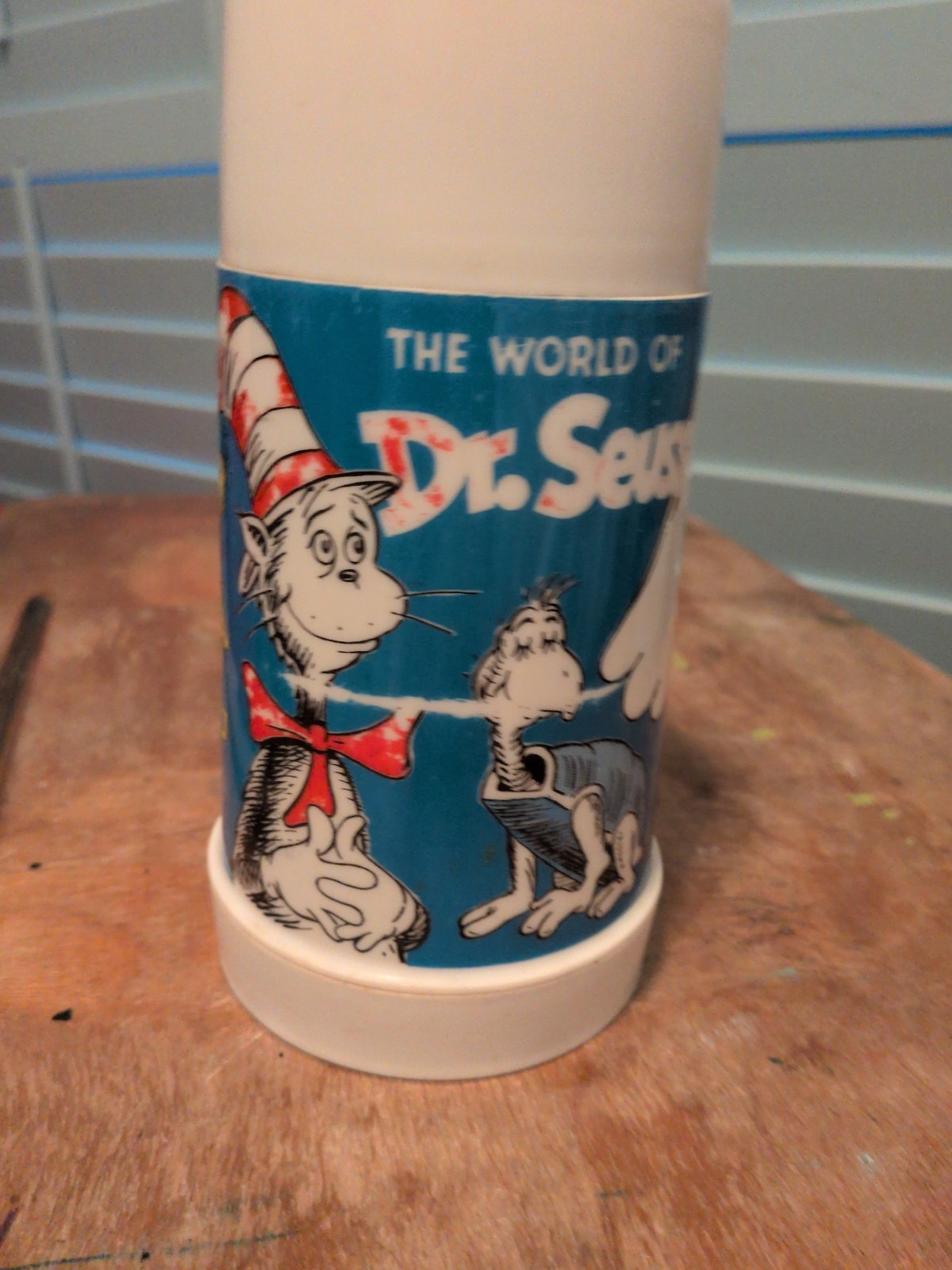 1970 Dr Seuss Thermos for Lunch Box * Vintage * Lunchbox Bottle Cat in the Hat