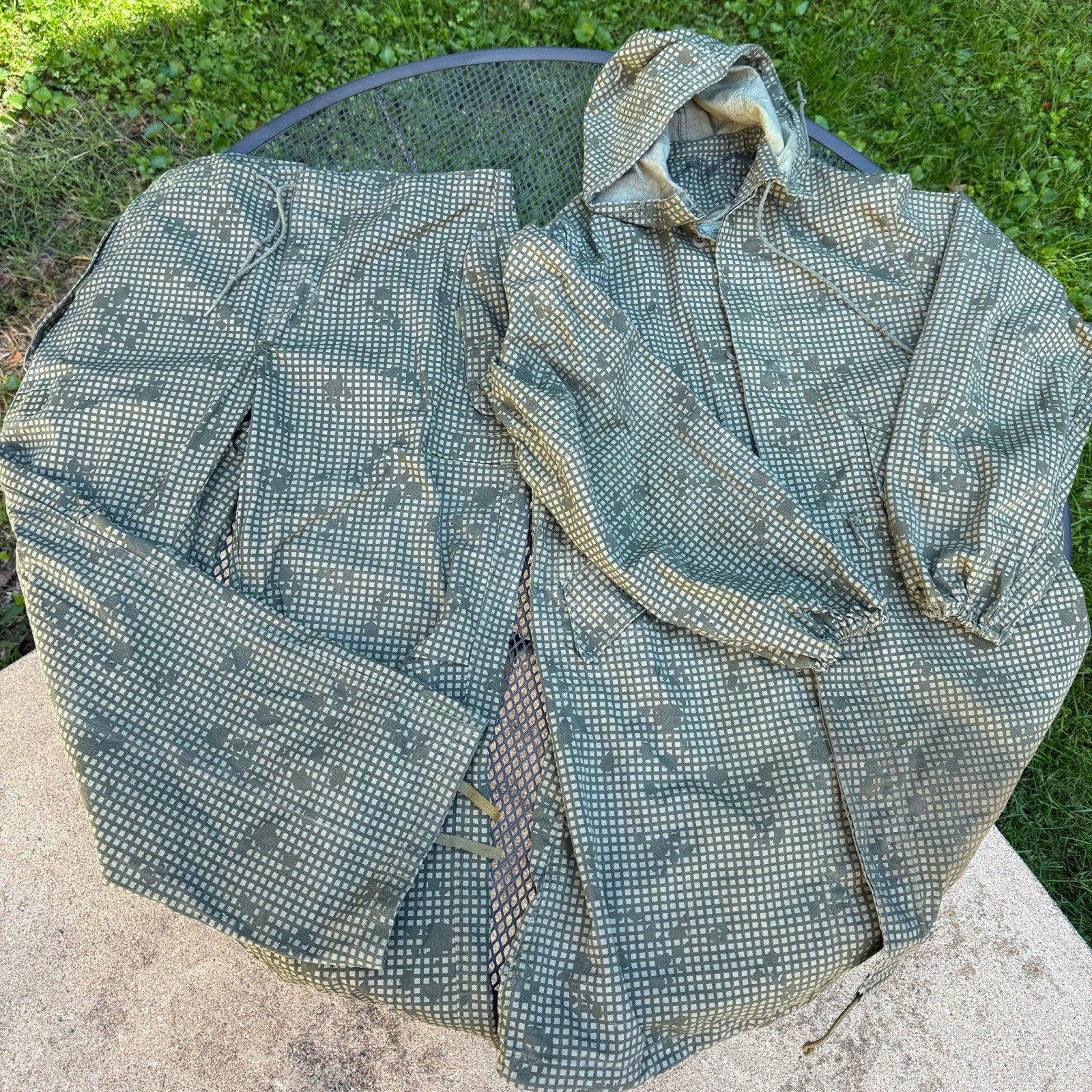 Vintage US Army Military Night Desert Camouflage Fishtail Parka & Pants Size S
