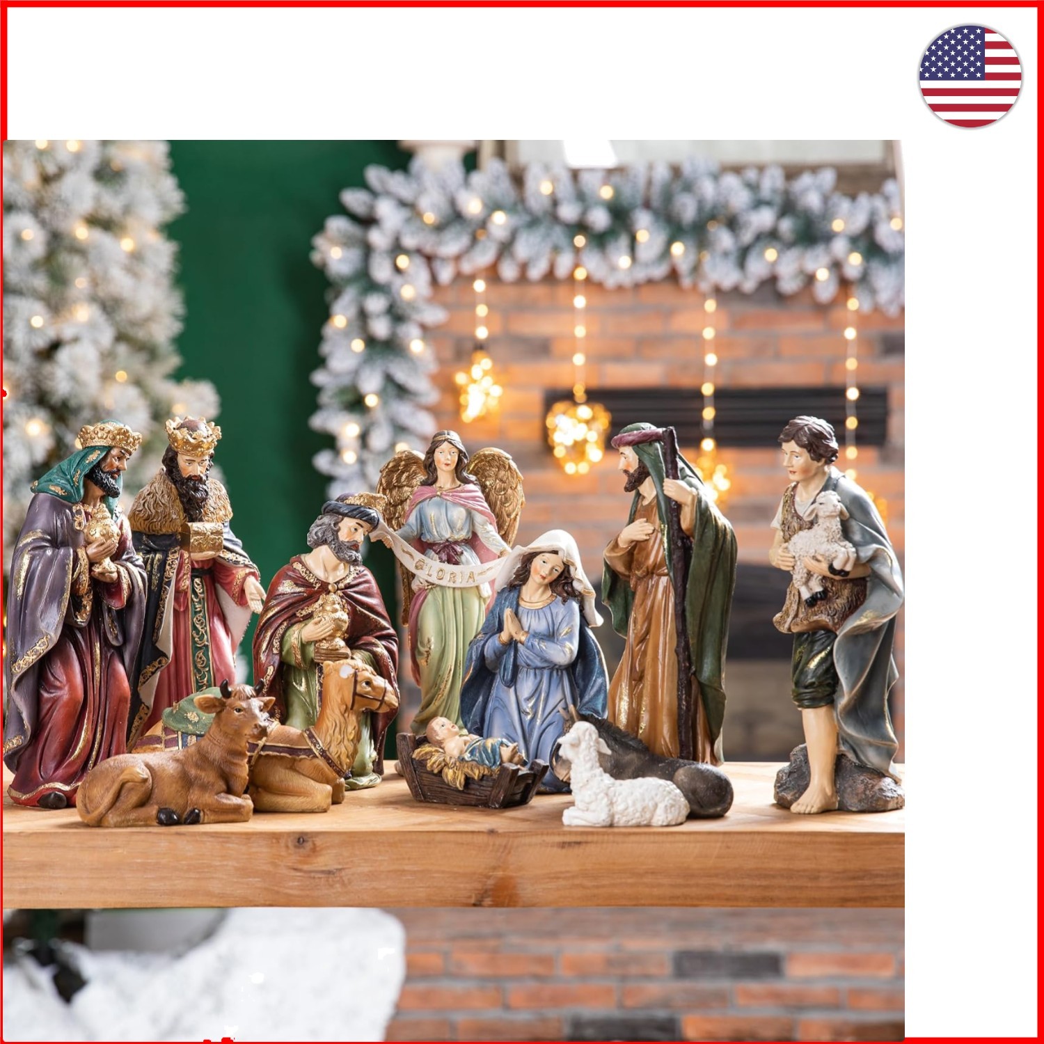 Elegant 12Pc Nativity Figurines Set - Perfect Gift for Christmas Collectors