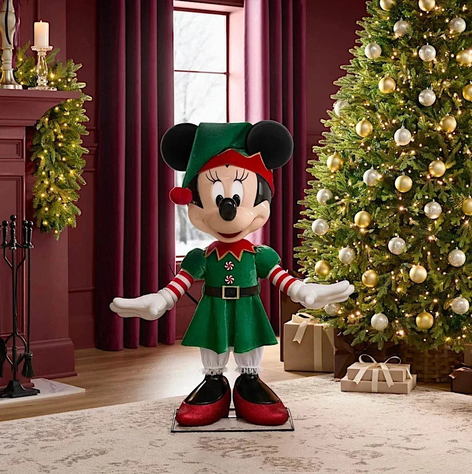 Disney 4 FT Animated Minnie Mouse Interactive Christmas Holiday Decoration