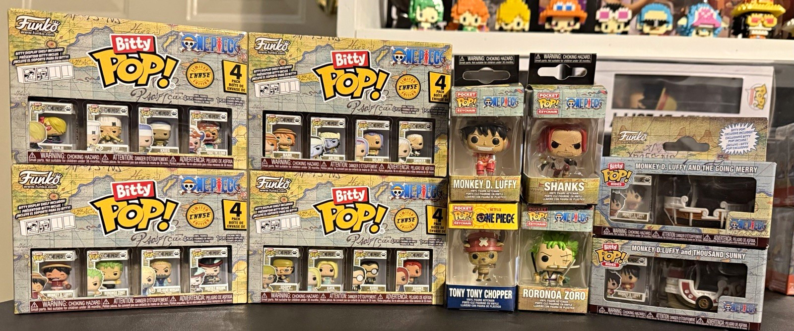 Funko One Piece Bitty Pop + Keychains + Mixed Lot of 10
