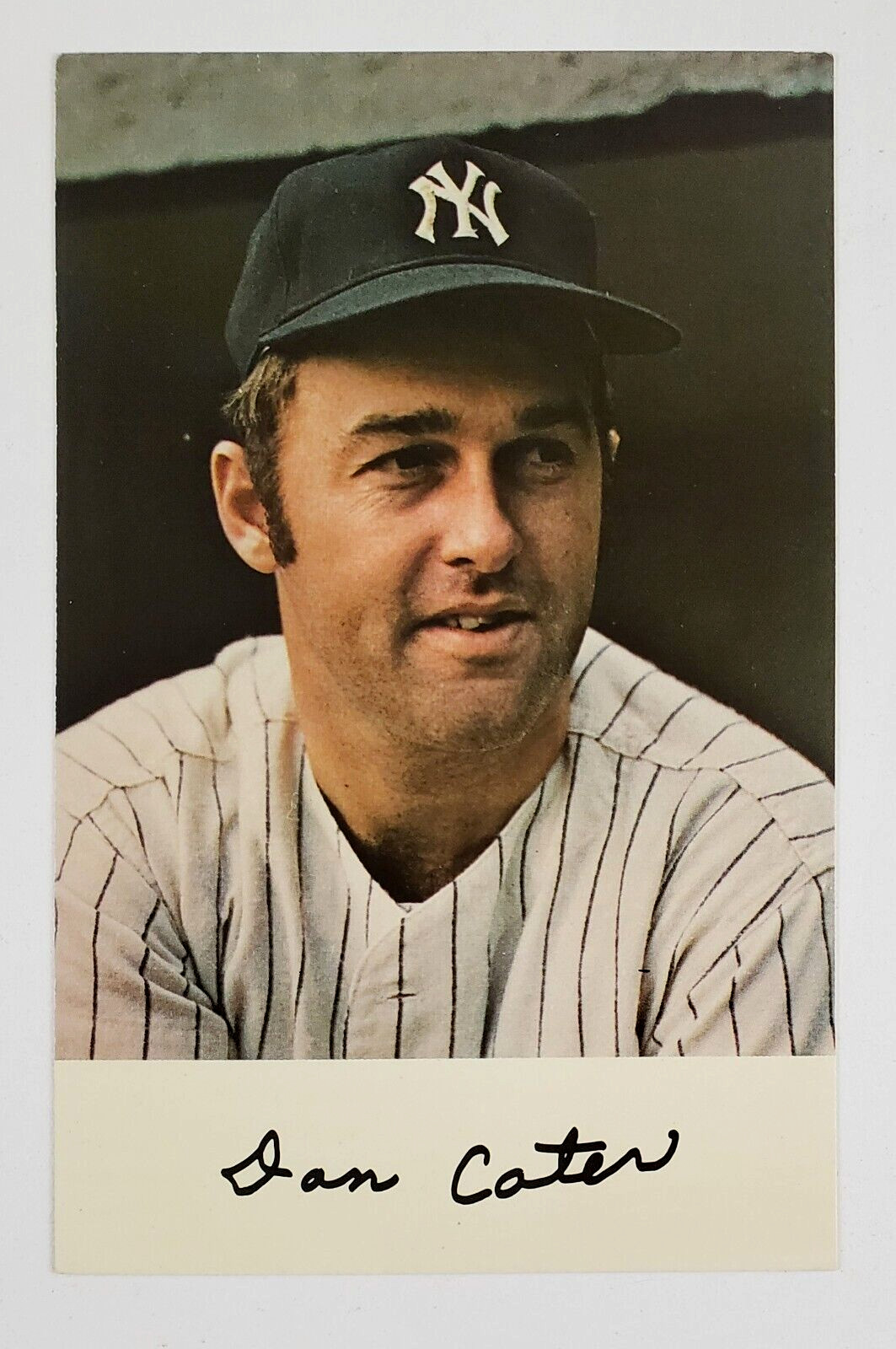 1971 Danny Cater New York NY Yankees MLB Dan Baseball Infield Postcard Vintage