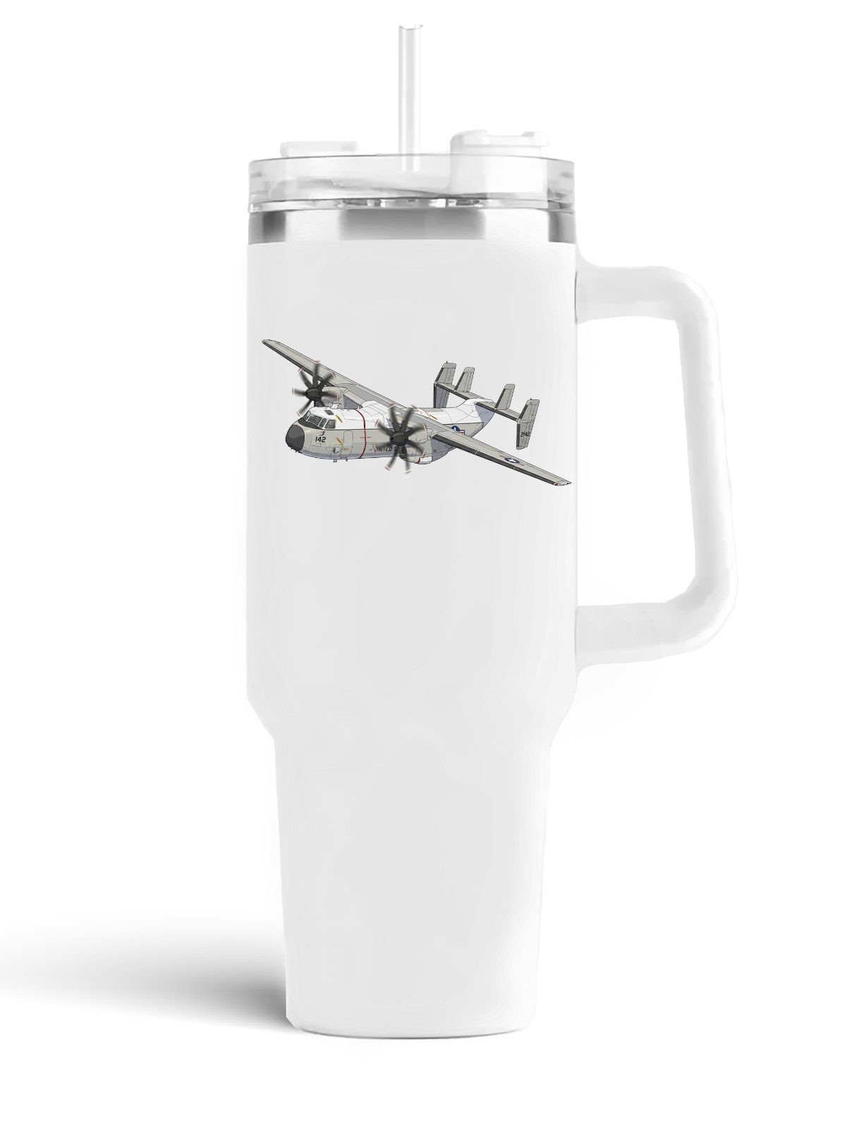 Grumman C-2 Greyhound Stainless Steel Quencher Tumbler Sports 40oz