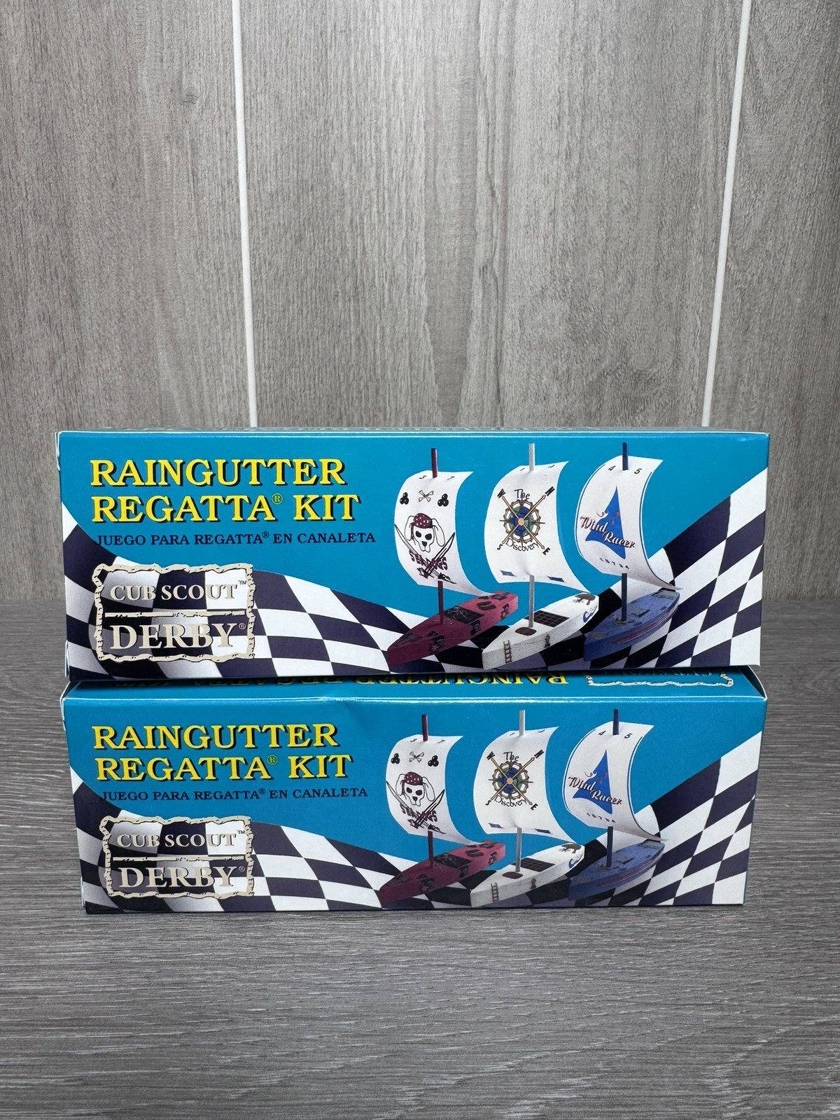 2x NEW Cub Scout BSA Raingutter Regatta Derby Kit Model Boat Unopened Box Lot