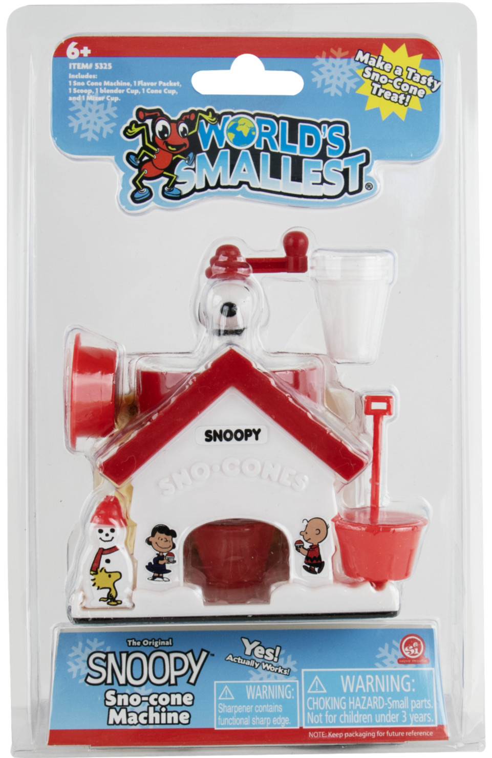 World's Smallest Snoopy SNO-CONE MAKER Peanuts Toy Snow Machine Shaved Ice