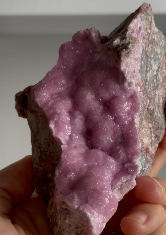 Beautiful Pink Cobaltocalcite – Agoudal Mine, Bou Azzer, Morocco – 358 g