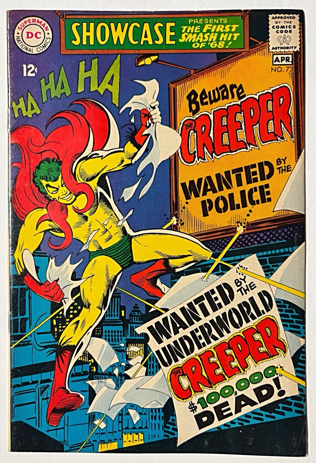 SHOWCASE #73 1ST APPEARANCE THE CREEPER  RARE KEY ISSUE DC COMICS HIGHER GRADE