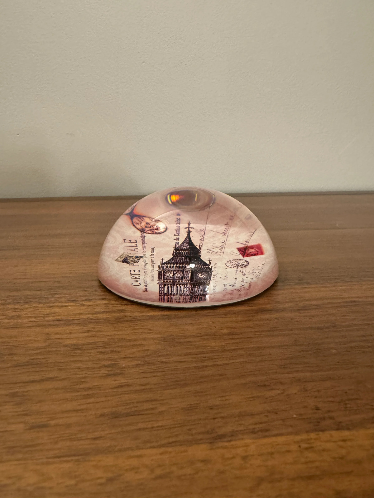 Handmade Glass Paperweight Carte Postale