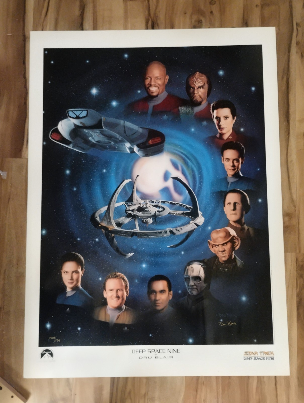 Star Trek Deep Space Nine Dru Blair Signed Lithograph 1438/1701 27x37 COA