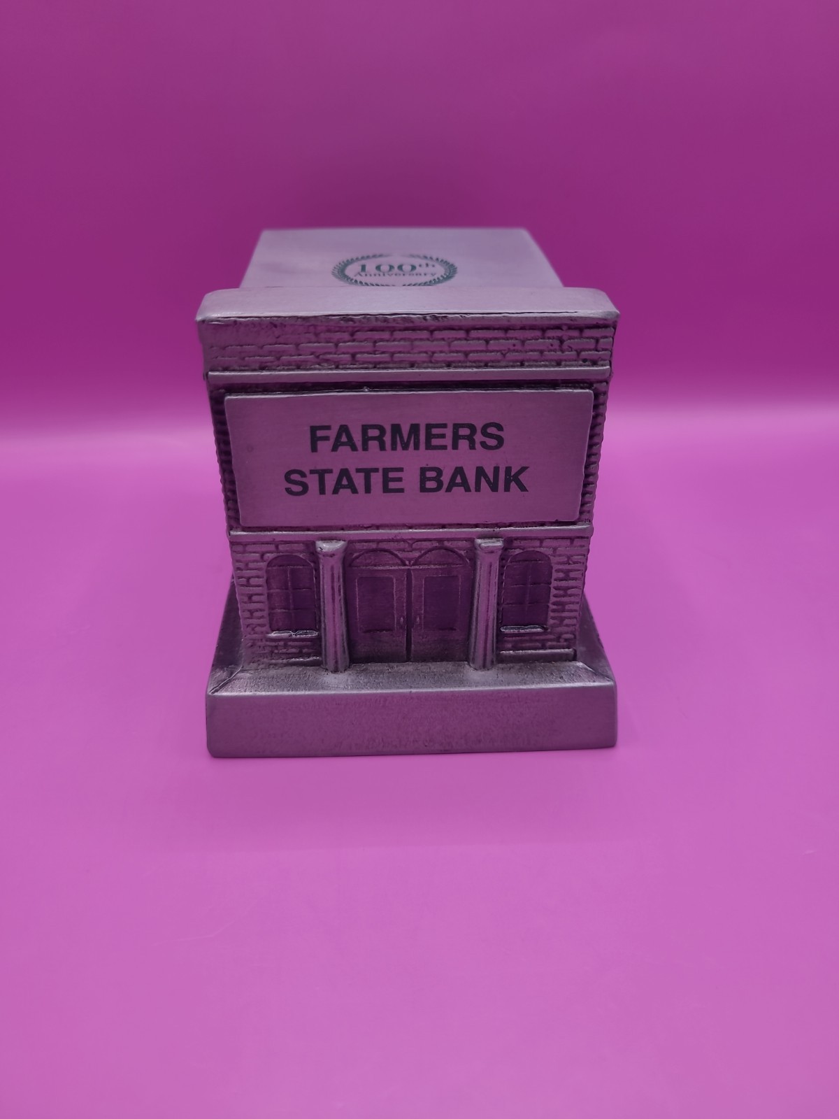 Farmers State Piggy Bank Marion South Dakota Vintage 100 Year 1.5+LBS