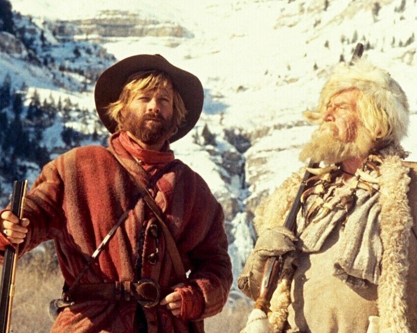 Jeremiah Johnson Robert Redford Will Geer Mountains In Background 8x10 photo