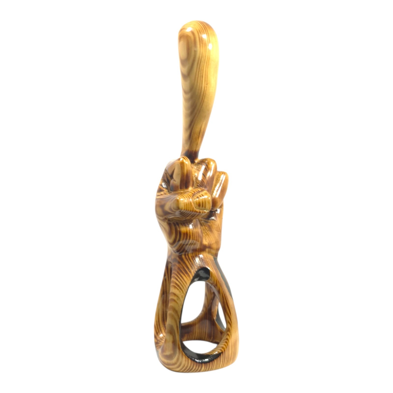 HandCarved Wooden Hand Sculpture pine Wood 14