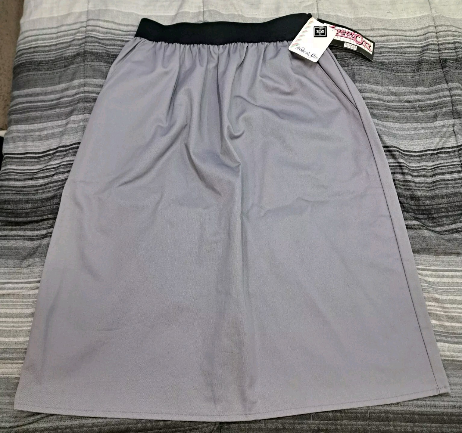Sweet Orr Skirt Gray Black Retro Pockets Medium Vtg. Womans 20W Sz 34 NWT RARE 