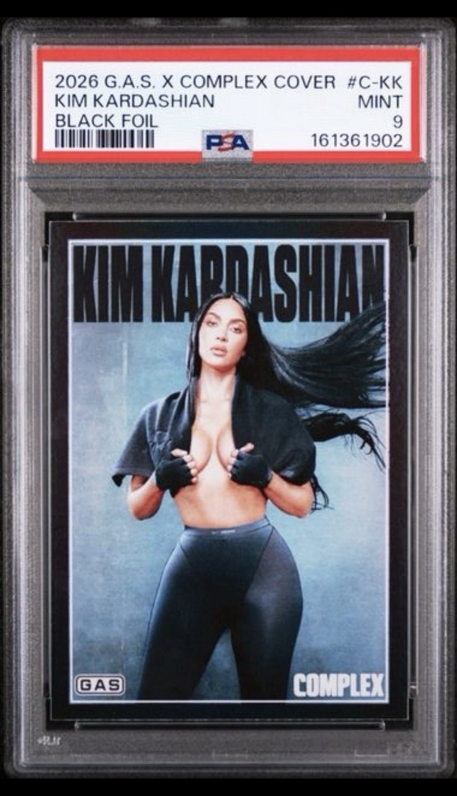 2026 GAS Trading Cards x Complex Kim Kardashian Black Foil /150 PSA 9 MINT