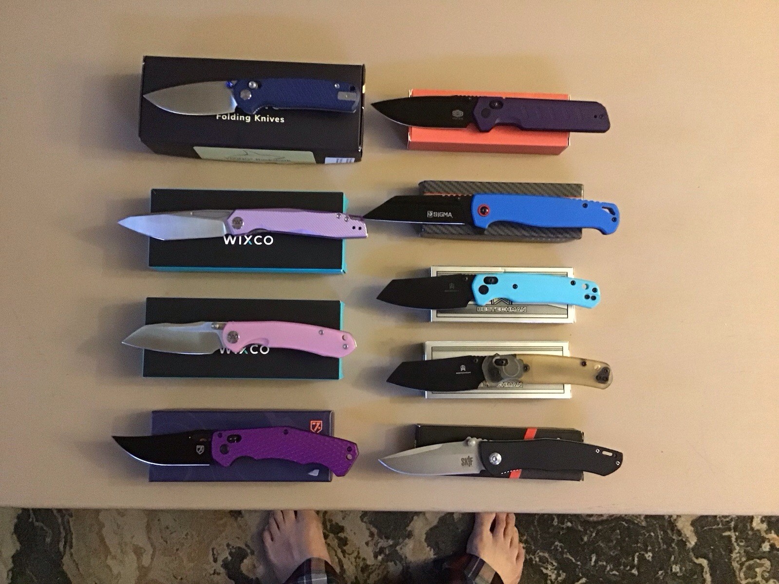 WIXCO SIGMA BESTECHMAN SKYE Mixed Lot Folding Pocketknives SS Liner Lock