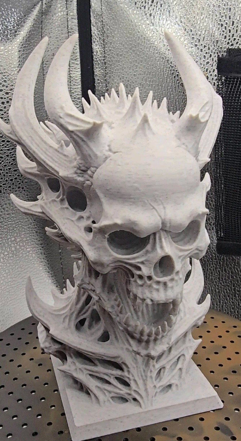 Thorned Revenant Skull Bust 3D Printed