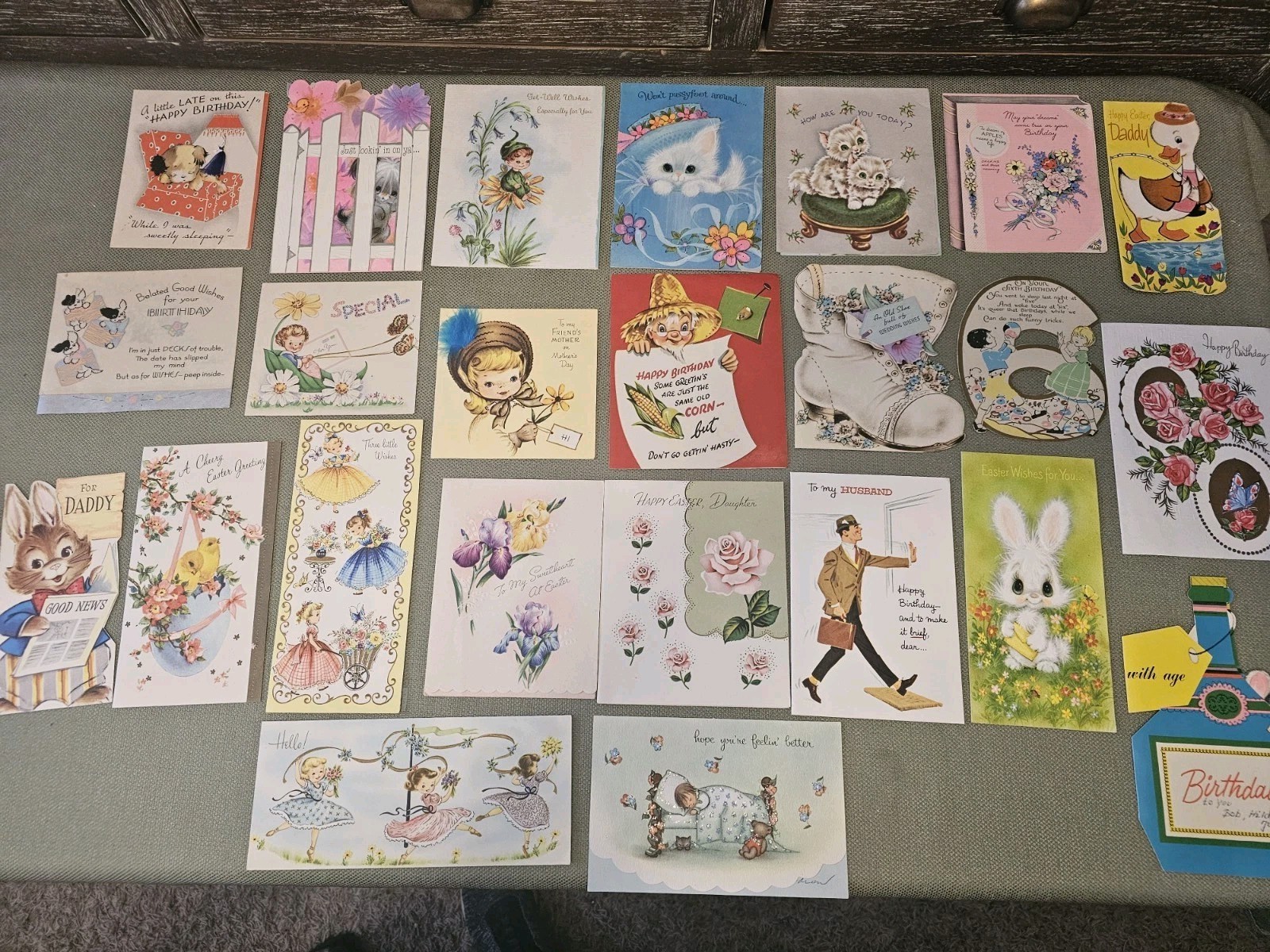 Lot Of 25 Vintage Greeting Cards Used All Occasion Ephemera Junk Journal Crafts