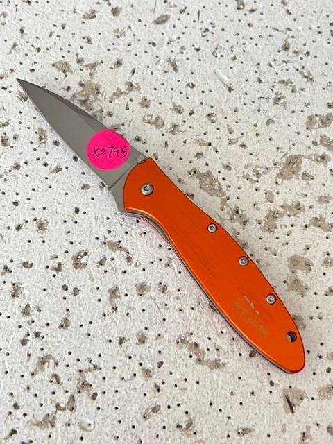 Kershaw Leek 1660OR Orange SpeedSafe Linerlock Folding Knife —--