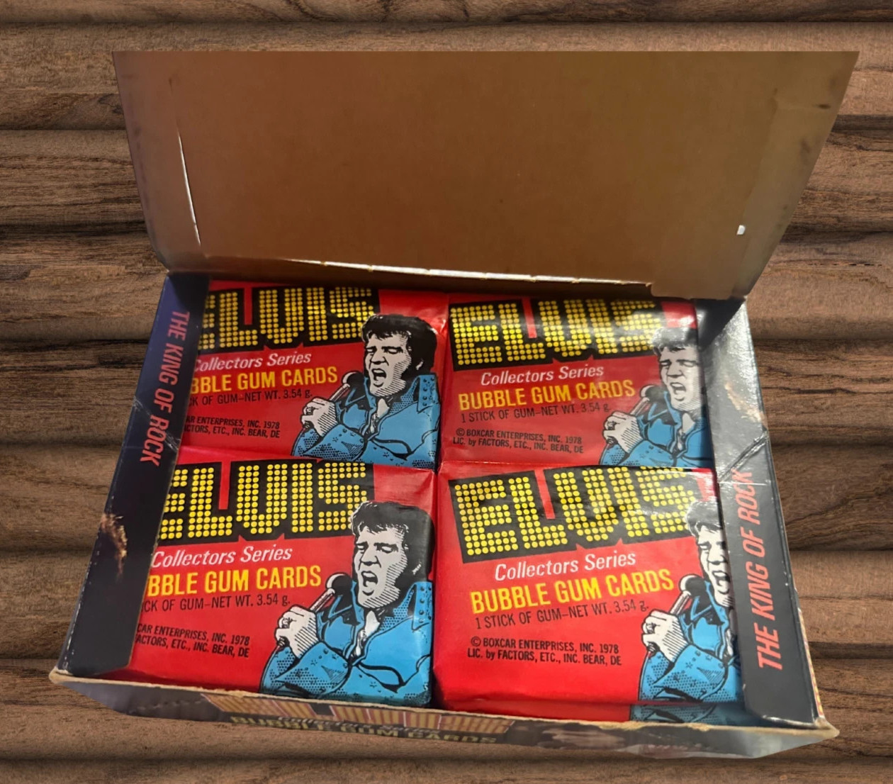 1978 Donruss Elvis Collector's Series Sealed Wax Packs From Original Box 3 Packs